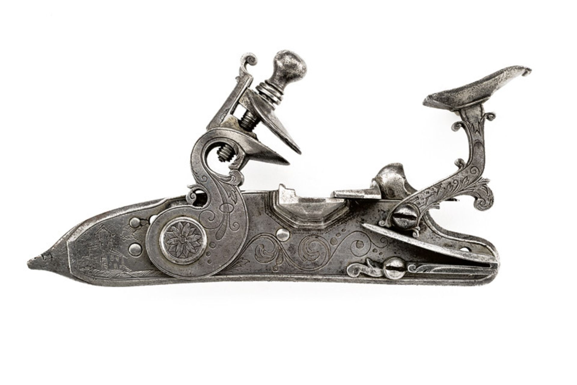 A snaphaunce flintlock by Cerboncelli dating: mid-18th Century provenance: Tuscany Finely engraved