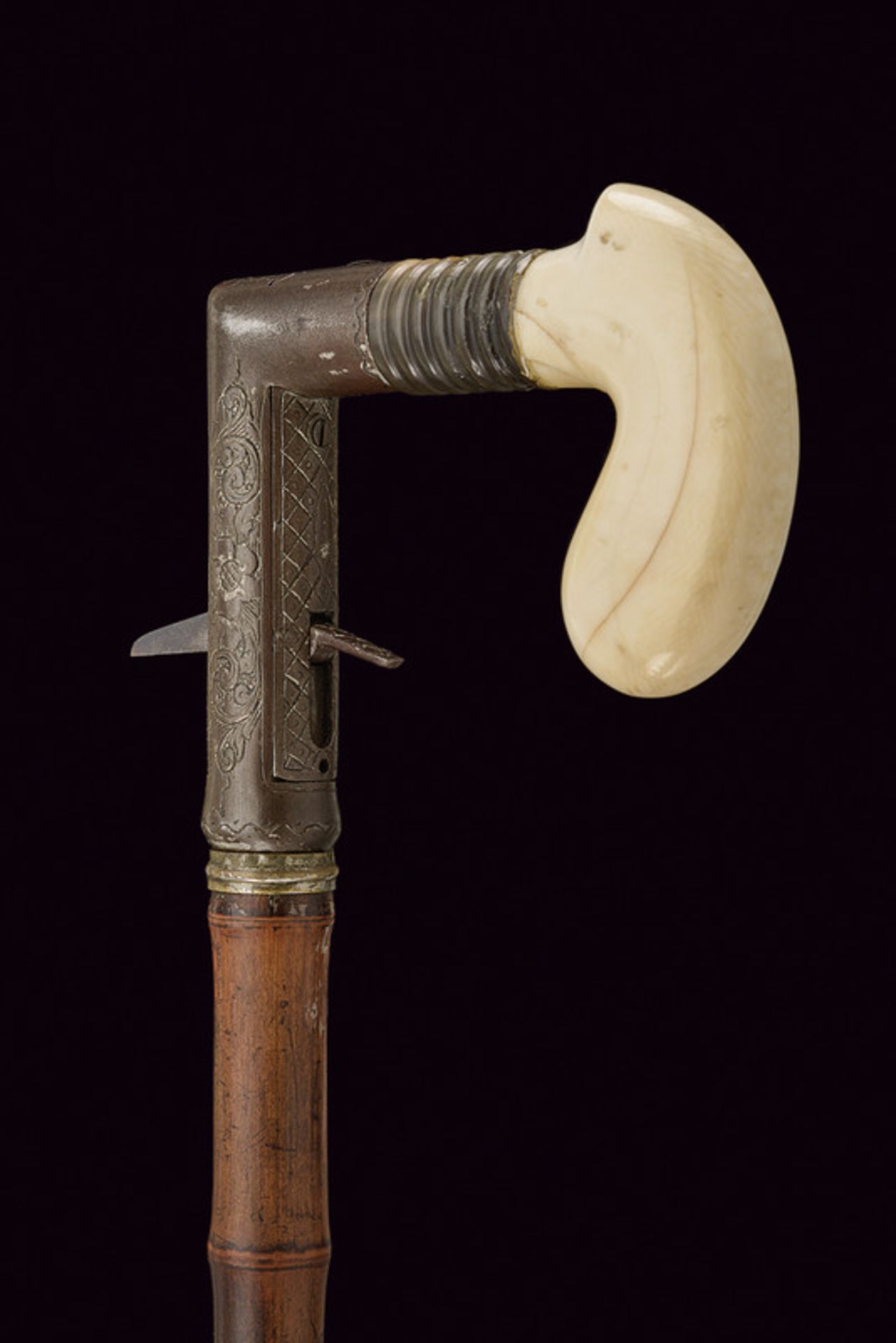 A pin-fire gun-stick dating: third quarter of the 19th Century provenance: Europe Cylindrical, - Bild 2 aus 6