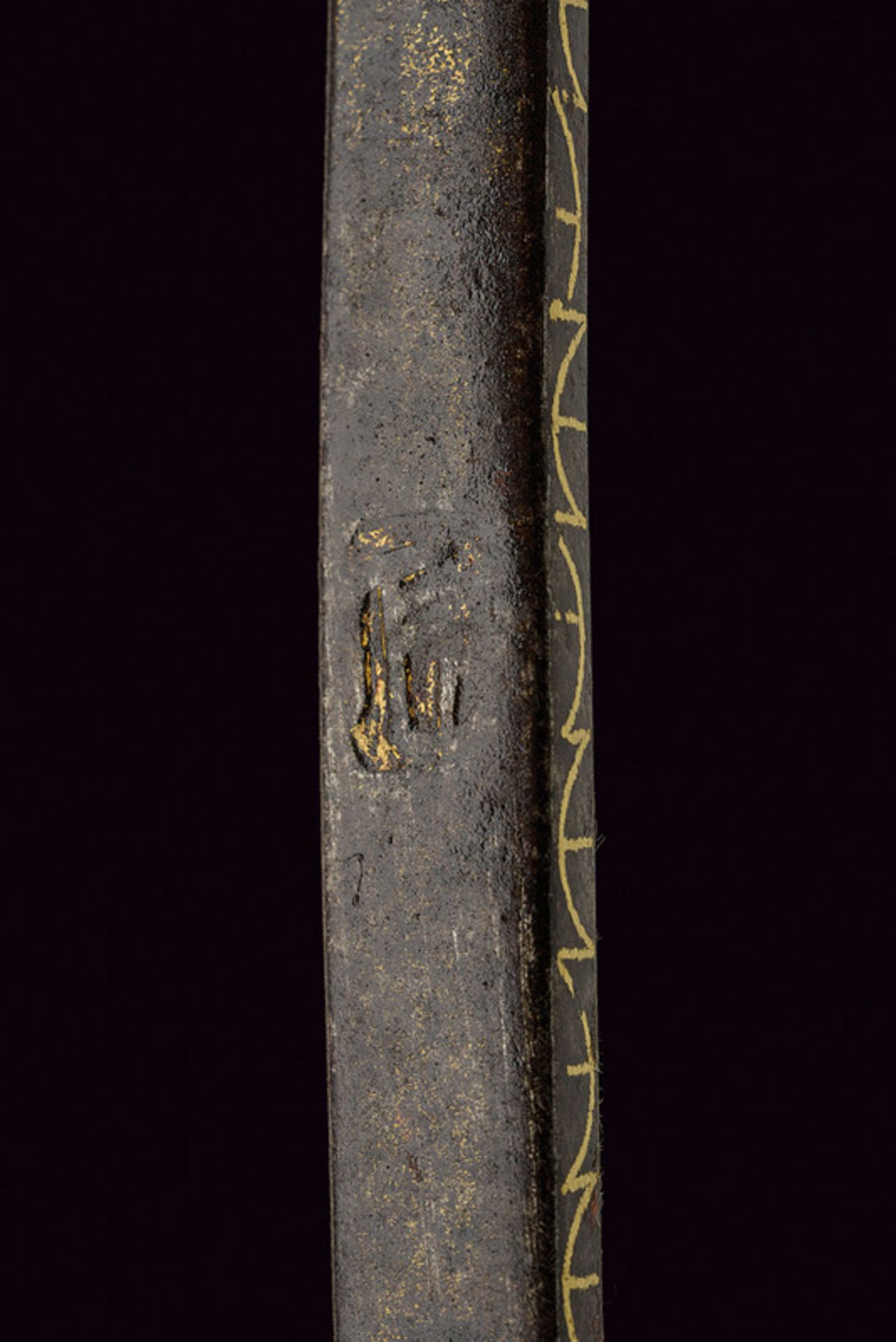 A nimcha dating: 19th Century provenance: Morocco Curved, single -tip and false-edged blade, a - Image 7 of 9