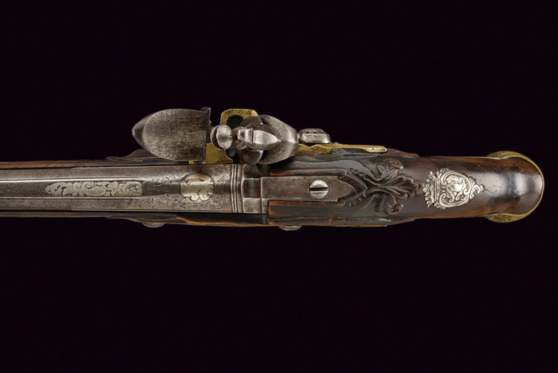 A flintlock pistol by Nicoletto dating: last quarter of the 18th Century provenance: Brescia Smooth, - Bild 5 aus 9