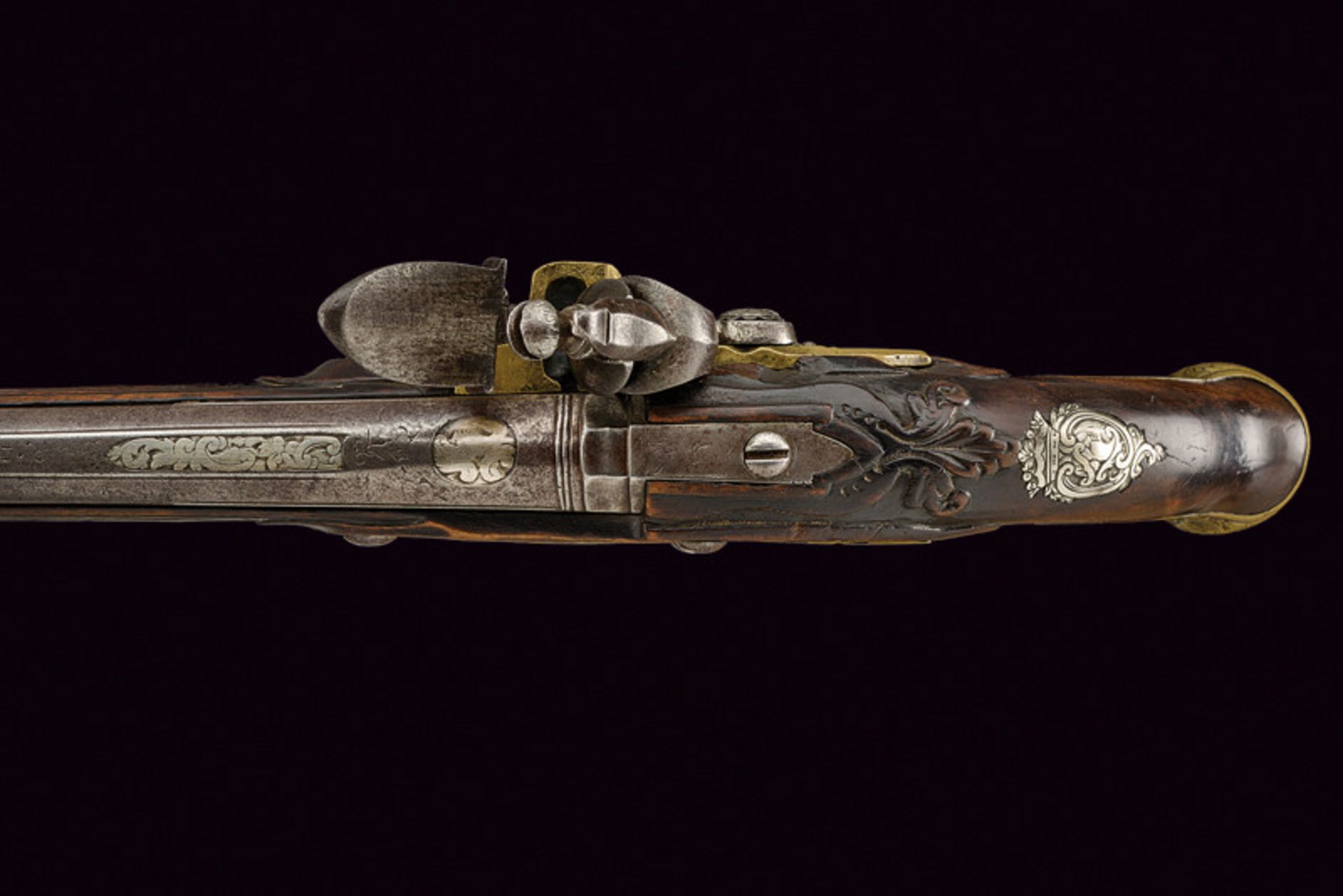 A flintlock pistol by Nicoletto dating: last quarter of the 18th Century provenance: Brescia Smooth, - Image 5 of 9