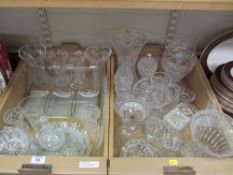 Heavy cut crystal vases and other crysta