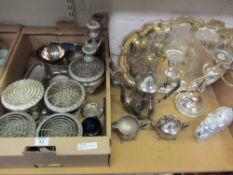 Collection of silver plate in one box