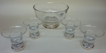 Broadway Crystal bowl with silver pedest