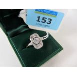 Cubic zirconia ring stamped 925