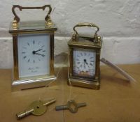 English brass carriage clock retailed by