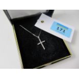 Platinum diamond set cross stamped 950 o