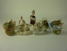 Collection of Victorian Staffordshire pe