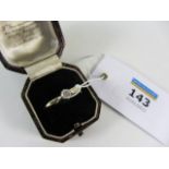 Diamond solitaire stamped 18ct size S