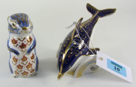 Two Royal Crown Derby paperweights - dol