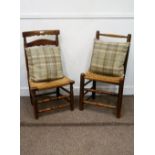 Two 19th century elm country chairs with