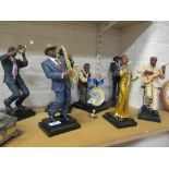 Set of seven band figures by The Leonard