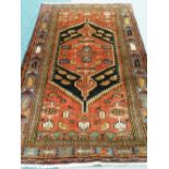 Persian Hamadan red ground rug 220cm x 1