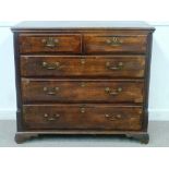 Late 18th century oak chest fitted with