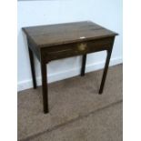 19th century oak side table with single