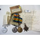 Group of three WWI service medals issued