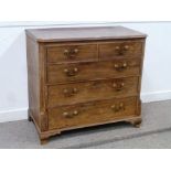 George III mahogany chest fitted with tw