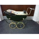 Vintage Silver Cross dolls pram and cont