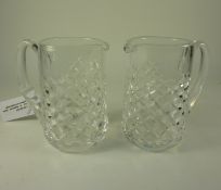 Pair of Waterford Alana pattern cut crys