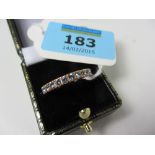 Rose gold plated topaz eternity ring