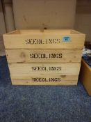 Four wooden seed trays "Seedlings" L41cm