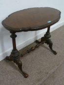 Victorian figured walnut stretcher table