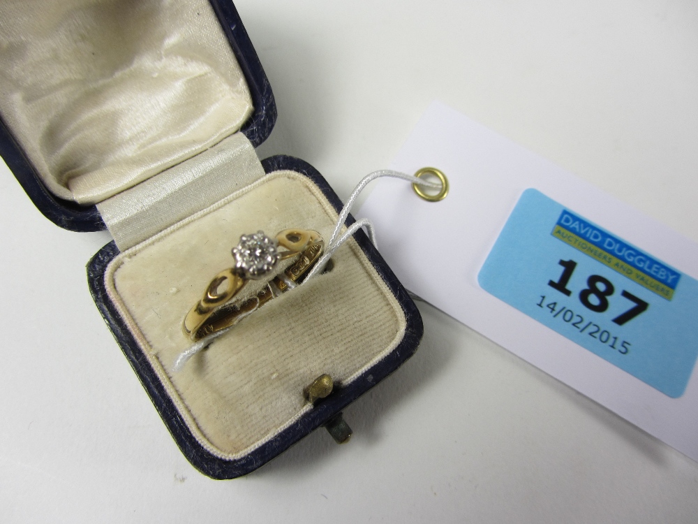 Single stone diamond ring stamped 18ct