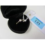 Diamond ring hallmarked 18ct