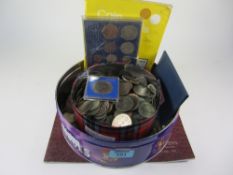 Coin collection in two tins