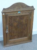 Edwardian walnut wall hanging corner cab