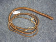 Plaited leather bull whip