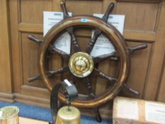 19th century ship's mahogany brass bound