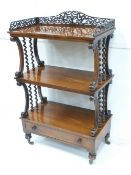Early Victorian rosewood etagere fitted