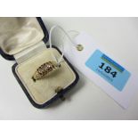 Edwardian five stone diamond ring hallma