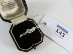 Diamond solitaire stamped 18ct size S