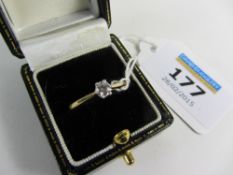 Diamond solitaire ring hallmarked 18ct