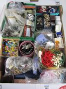 Large quantity of loose beads, jewellery