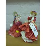 Two Royal Doulton figures 'Autumn Breeze