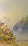 Edwin St John (British 1878-1961): 'Santa Caterina Lake Maggiore', watercolour signed 44cm x 29cm