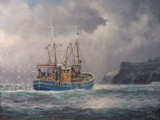 Jack Rigg (British 1927-): Whitby Trawle