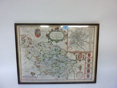 Early 17th century map 'The West Ridinge