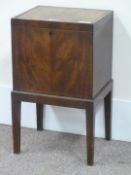 George III mahogany cellarette on stand,