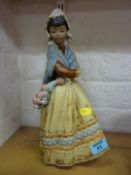 Lladro bisque figurine of a girl with a