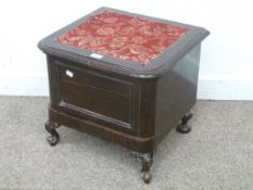 Victorian mahogany commode stool with po