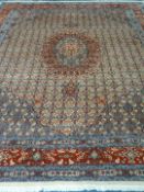 Persian handmade red ground woollen rug