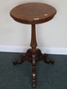 Victorian walnut wine table circular bur