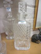 Waterford cut crystal square whisky deca