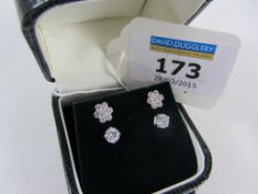 Two pairs of dress ear-rings stamped 925