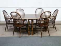 18th century style oak wake dining table
