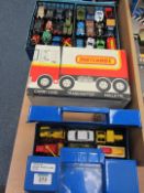 Assorted Matchbox model vehicles in thre